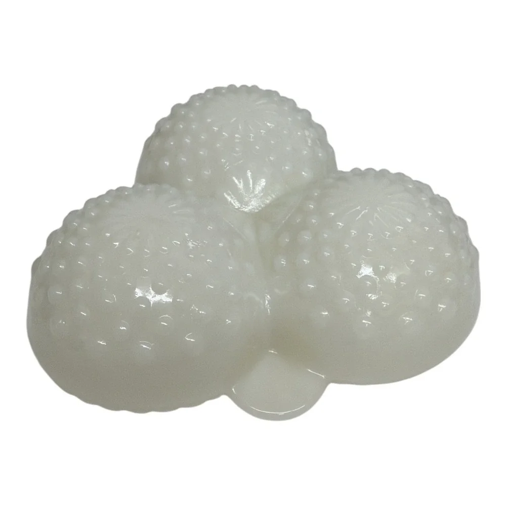 Anchor Hocking Milk Glass Hobnail Ivory 3-part Relish Trinket Candy Dish